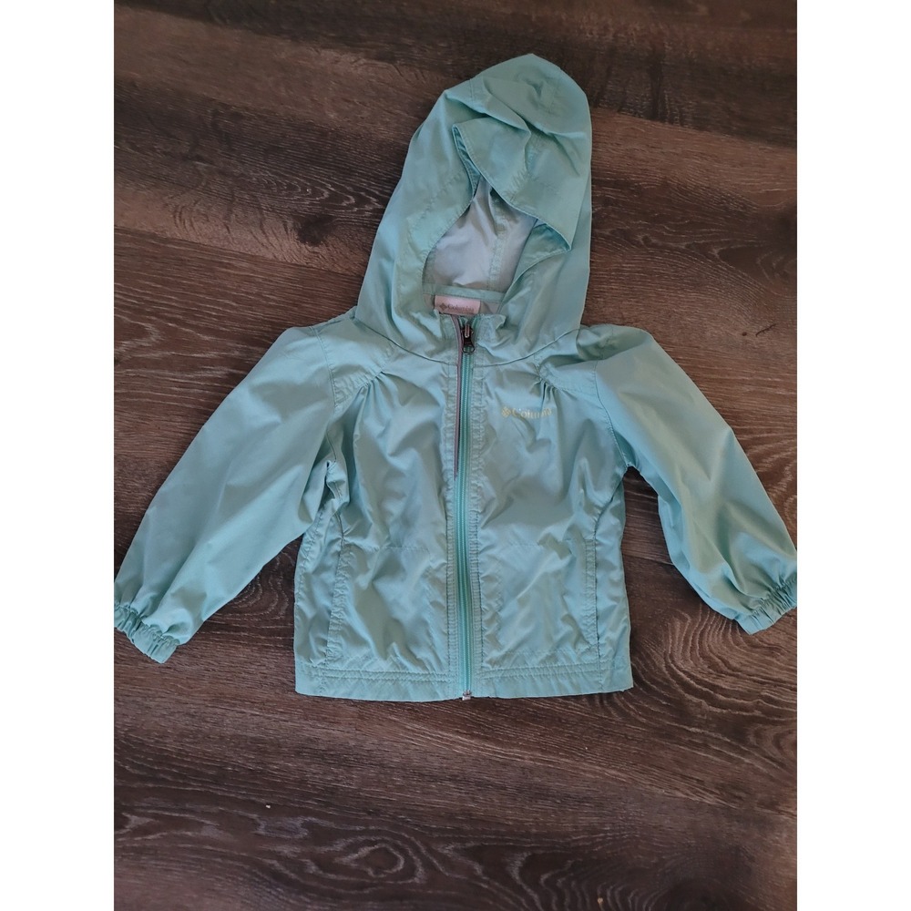 Columbia Sportswear Light Weight Hooded‎ Jacket Mint Green Size 2T Coat #8